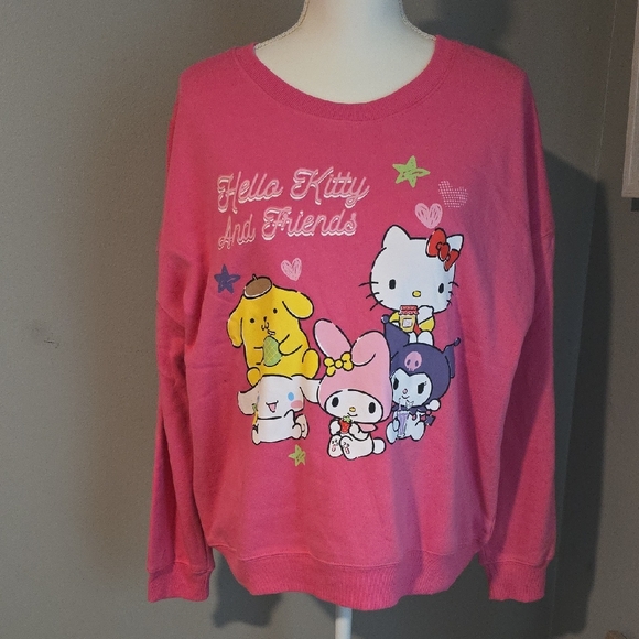 Hello Kitty Tops - 🆕️ Hello Kitty Pink Crewneck Sweatshirt NWT